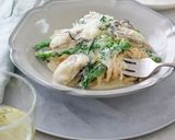 牡蠣と菜の花のクリームパスタ作り方4写真