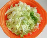 レンジで!白菜鶏胸肉の生姜ゴママヨサラダ作り方3写真