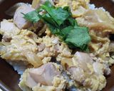 超簡単！鶏もも肉！ニンニク親子丼作り方5写真
