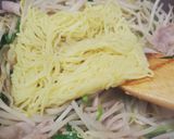 ニラもやし豚バラ塩焼きそば作り方4写真