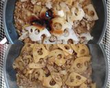 蓮根と挽き肉の混ぜご飯。作り方4写真