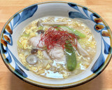 鶏ささみ肉と長ネギとシメジの卵とじ作り方6写真