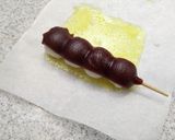 甘じょっぱ ⸜♡⸝ 串だんごチーズ巻き作り方5写真