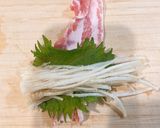 大葉と豚肉のエノキ巻き作り方1写真