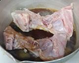 鯛のかまの煮付け、オクラ添え作り方2写真