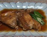 鯛のかまの煮付け、オクラ添え作り方4写真