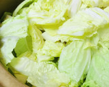 鍋の素活用●白菜と鶏肉２枚の力うどん鍋作り方1写真