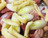 鍋の素活用●白菜と鶏肉２枚の力うどん鍋作り方2写真
