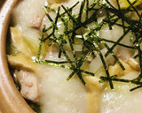鍋の素活用●白菜と鶏肉２枚の力うどん鍋作り方4写真