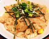 ベビーホタテとコーンの炊き込みご飯作り方4写真