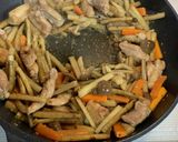 鶏肉と牛蒡のきんぴら作り方4写真