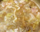 鍋の〆●鶏胸肉の親子雑炊作り方1写真
