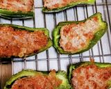 ピーマンの肉詰めをチーズで焼きました～作り方7写真
