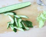 焼肉に合う【カニカマキュウリのキムチ炒め作り方1写真