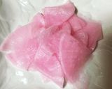 市販のガリで簡単に　ピンクの大根漬け作り方4写真