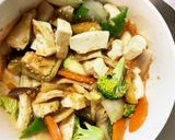 肉無豆腐簡単中華風ナポリタン味野菜炒め作り方15写真