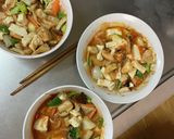 肉無豆腐簡単中華風ナポリタン味野菜炒め作り方16写真