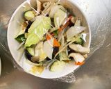 肉無チクワ簡単中華風カルボ味野菜炒め作り方13写真
