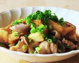 豚バラ厚揚げ★さっぱりポン酢旨辛★お弁当作り方2写真