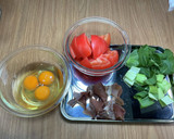 トマトのふわとろ卵炒めと青梗菜＆キクラゲ作り方2写真