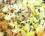 きのことお豆腐の甘辛卵とじ丼作り方1写真