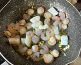 キャベツのシーフードクリームパスタ作り方5写真
