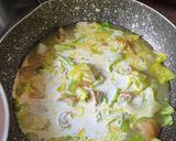 キャベツのシーフードクリームパスタ作り方9写真