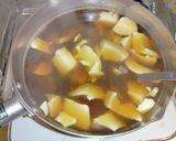 菜の花と豆腐とカニかまのかき玉餡掛け汁作り方2写真