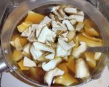 菜の花と豆腐とカニかまのかき玉餡掛け汁作り方3写真