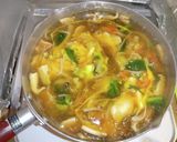 菜の花と豆腐とカニかまのかき玉餡掛け汁作り方7写真