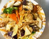 ガーリックケチャ味豚こま回鍋肉青椒肉絲風作り方16写真