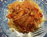 ベーコンと玉ねぎのトマトパスタ作り方10写真
