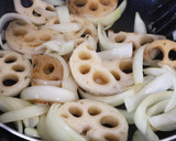 簡単10分♪豚こまとれんこんの生姜焼き作り方4写真
