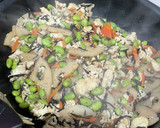 鉄分たっぷり！！ひじきと枝豆の炒り豆腐作り方7写真