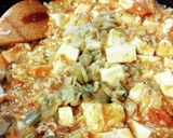 麻婆豆腐、ザーサイ入り。作り方8写真