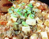 麻婆豆腐、ザーサイ入り。作り方9写真