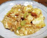 麻婆豆腐、ザーサイ入り。作り方10写真