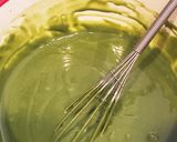 あずきと抹茶ホワイトチョコ米粉蒸しケーキ作り方9写真