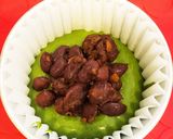 あずきと抹茶ホワイトチョコ米粉蒸しケーキ作り方10写真