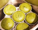 あずきと抹茶ホワイトチョコ米粉蒸しケーキ作り方12写真