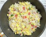 カリカリ梅とキュウリとシラスと卵の炒飯作り方5写真