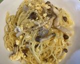 しめじとベーコン玉子　ニンニクパスタ12作り方4写真