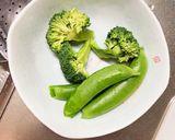 レンジブロッコリースナップエンドウナムル作り方1写真