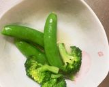 レンジブロッコリースナップエンドウナムル作り方4写真