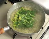 簡単！ツナと菜の花のペペロンチーノ作り方3写真
