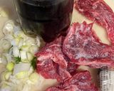 アスパラと牛肉、玉子の和風パスタ 15作り方1写真
