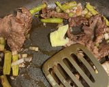 アスパラと牛肉、玉子の和風パスタ 15作り方7写真