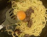 アスパラと牛肉、玉子の和風パスタ 15作り方11写真