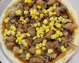 照り焼きチキンときのこの和風ピザ作り方5写真