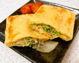 スプラウトとツナで♪焼き油揚げ詰め作り方8写真
